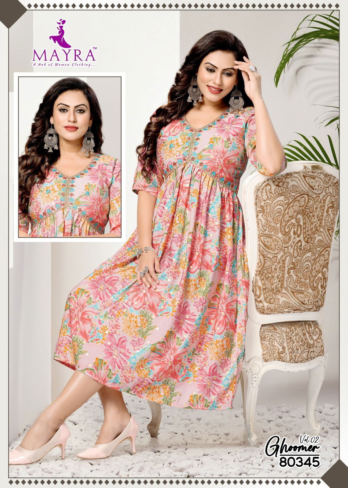 Mayra Ghoomer Vol 2 Aaliya Cut Anarkali Kurtis Catalog
